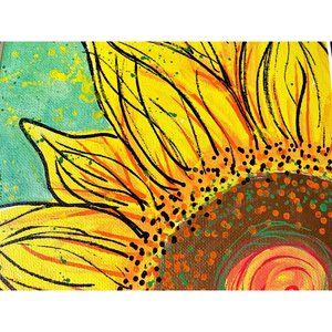 Original Art ‘Sunflower Shine 2’ Oil Marker by Artist Tristina Dietz Elmes